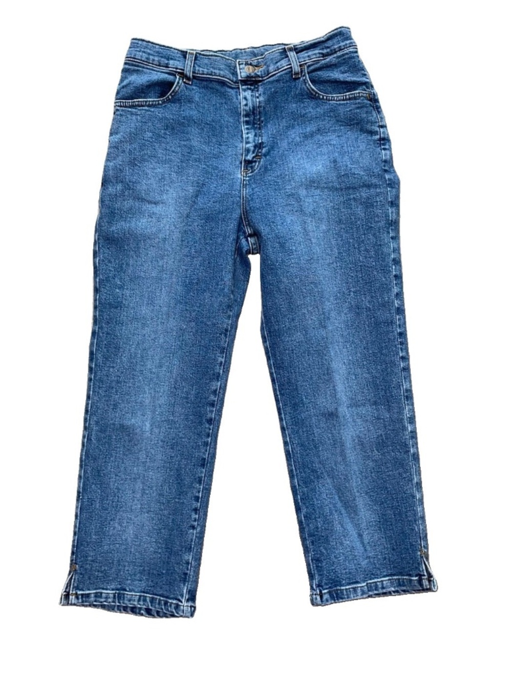 Vintage Lee Riders Capri Jeans Size 12 Women's Stretch Denim Hi Waist Mom